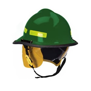 CASCO DE BOMBERO METRO 660C ROJO CON VISOR MSA