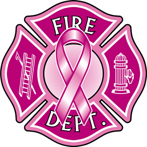 Breast Cancer Fire Fighter Pin Pink Ribbon Lapel Maltese Cross Fire Fireman New 